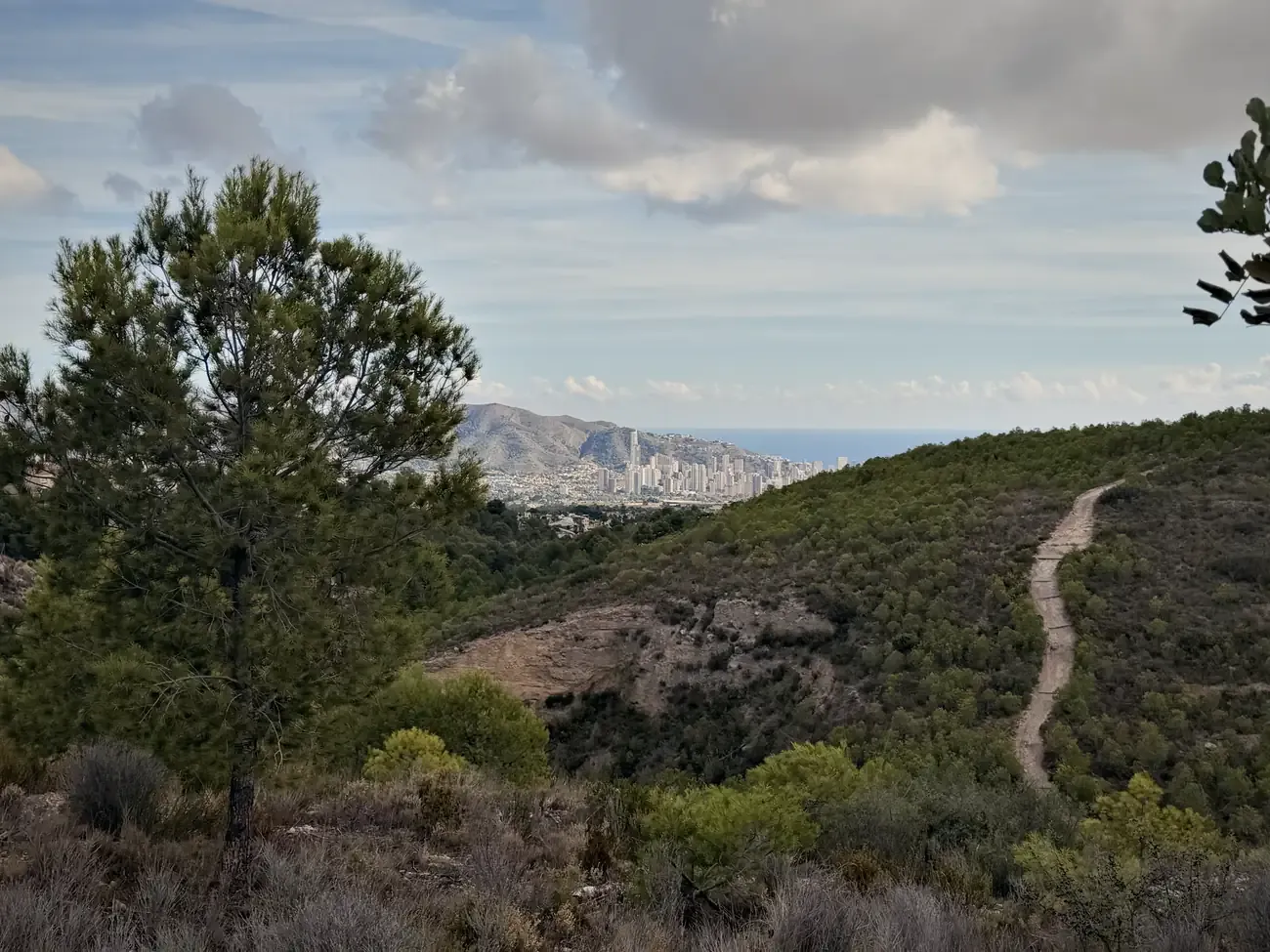 Uitzicht vanaf La Nucia over Benidorm